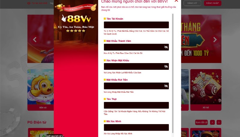 Đăng ký 88VV: Mở tài khoản tặng ngay 177K 2 Đăng ký 88VV